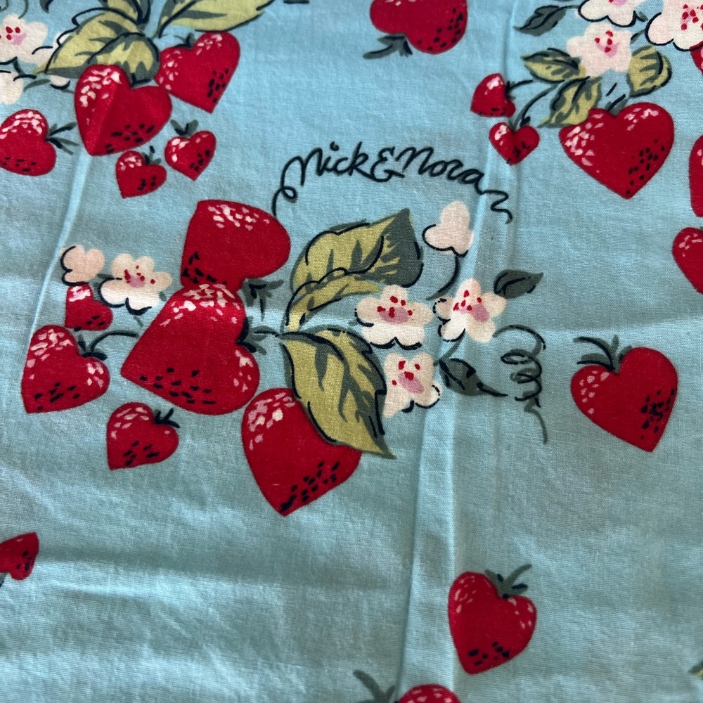Nick & Nora Strawberry Kisses 100% Cotton Drawstring PJ Pants